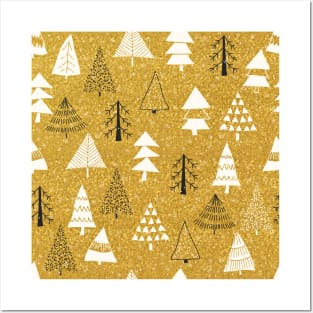 Christmas trees in the forest Posters and Art